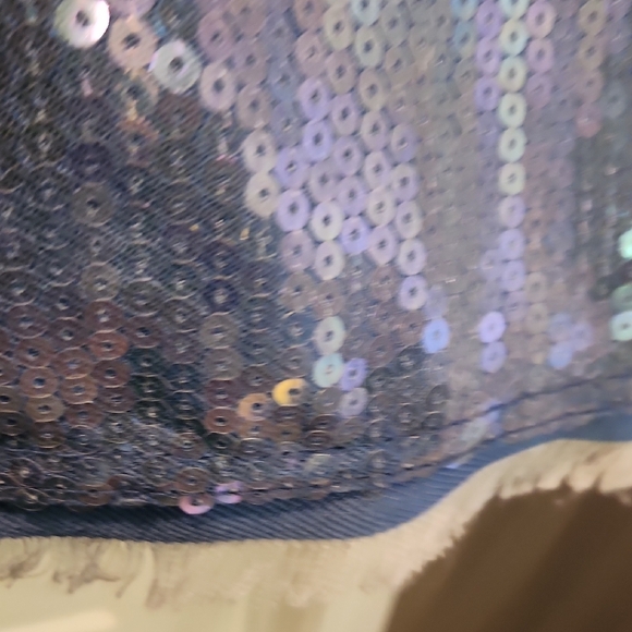 Anthropologie Brand Pilcro Sequins Blue Jean Maxi Skirt - Picture 5 of 9